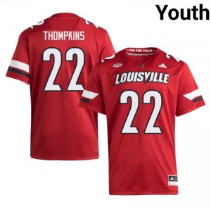 Lekhy Thompkins #22 Cardinals Jersey | Pro-Grade Red College Football Youth Swen 56075924