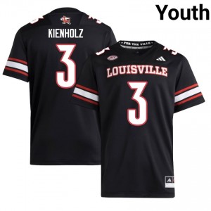 #3 Lincoln Kienholz Cardinals Black Jersey | Classic Embroidery Youth Player Football Gear 24199396