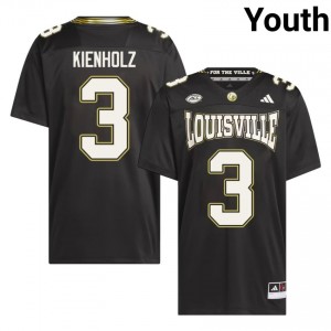 Cardinals Lincoln Kienholz #3 Black For the Ville Jersey | Essential Swen NCAA Football Youth Apparel 48264671