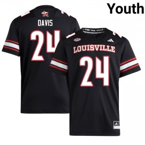 Cardinals Marquise Davis #24 Black Jersey | Essential Embroidery NCAA Football Youth Apparel 57070182