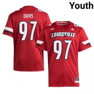 UL Cardinals Maurice Davis #97 Red Jersey | Pro Cut Stitch NCAA Football Youth Apparel 85808987