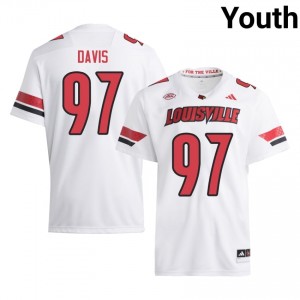 Maurice Davis #97 Cardinals Jersey | Exclusive White College Football Youth Stitched 75991748