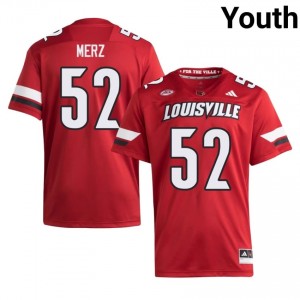 Max Merz #52 Louisville Cardinals Jersey | Iconic Red College Football Youth Stitch 70852063
