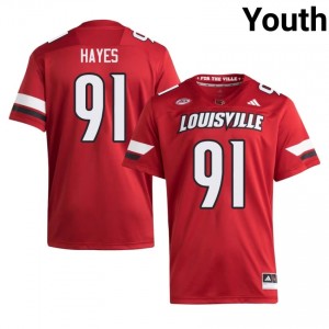 Louisville Niall Hayes #91 Red Jersey | Premium Swen NCAA Football Youth Apparel 45010221