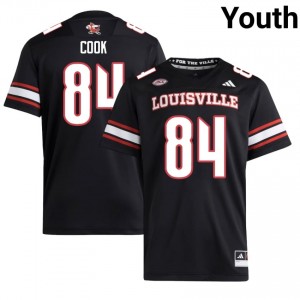 Black Payton Cook #84 UofL Jersey | Youth High School Football Limited Embroidery 11056603