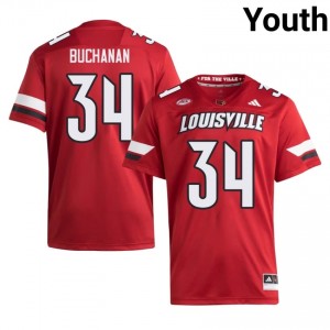 #34 Ray Buchanan Louisville Cardinals Red Jersey | Authentic Stitch Youth Player Football Gear 77733066