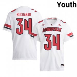 Louisville Ray Buchanan #34 White Jersey | Premium Stitched NCAA Football Youth Apparel 23246929