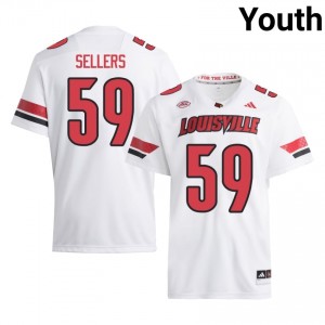White Reece Sellers #59 Cardinals Jersey | Youth High School Football Limited Stitched 55794167