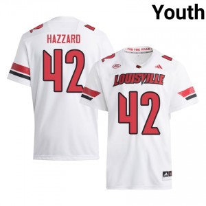 #42 Rhys Dorsey UL Cardinals White Jersey | Authentic Stitched Youth Player Football Gear 29737203