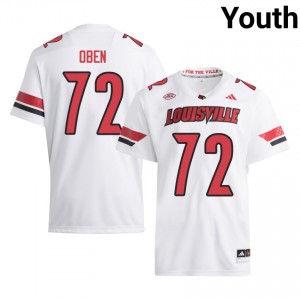 White Roman Oben #72 Louisville Jersey | Youth High School Football Fresh Stitched 17212082