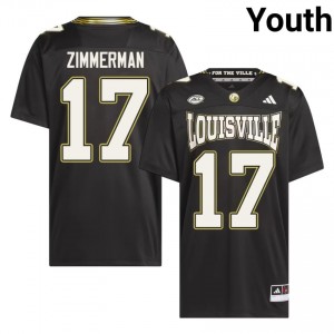 #17 Ryan Zimmerman UofL Black For the Ville Jersey | Classic Swen Youth Player Football Gear 91166363