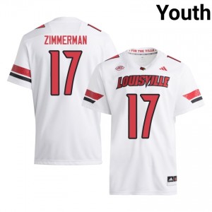 Cards Ryan Zimmerman #17 White Jersey | Genuine Stitched NCAA Football Youth Apparel 99688141