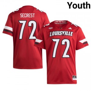 Louisville Cardinals Sam Secrest #72 Red Jersey | Genuine Stitch NCAA Football Youth Apparel 77228323