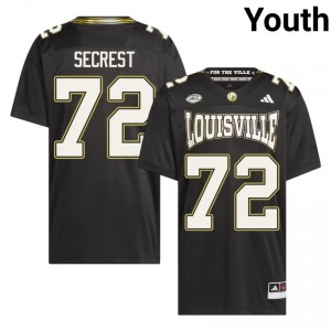 Black Sam Secrest #72 Cardinals For the Ville Jersey | Youth High School Football Limited Swen 84313978