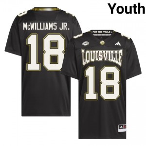 Top-Tier Terrence McWilliams Jr. #18 UofL Black For the Ville Jersey | Youth University Football Swen Fan Gear 35079614