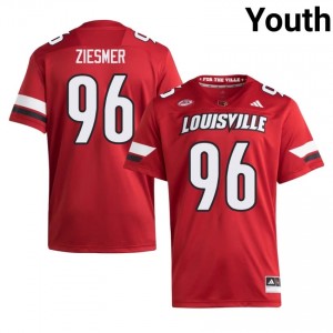 #96 Tommy Ziesmer Louisville Red Jersey | Elite Swen Youth Player Football Gear 74639845