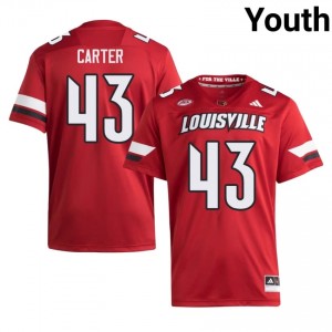 Trent Carter #43 UL Cardinals Jersey | Iconic Red College Football Youth Stitch 67853708