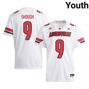 #9 Tyler Shough Louisville White Jersey | Elite Stitched Youth Player Football Gear 48692351